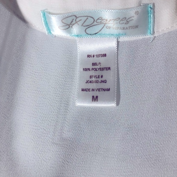 Women Sheer Short Sleeve Button Down Blouse - Picture 3 of 4